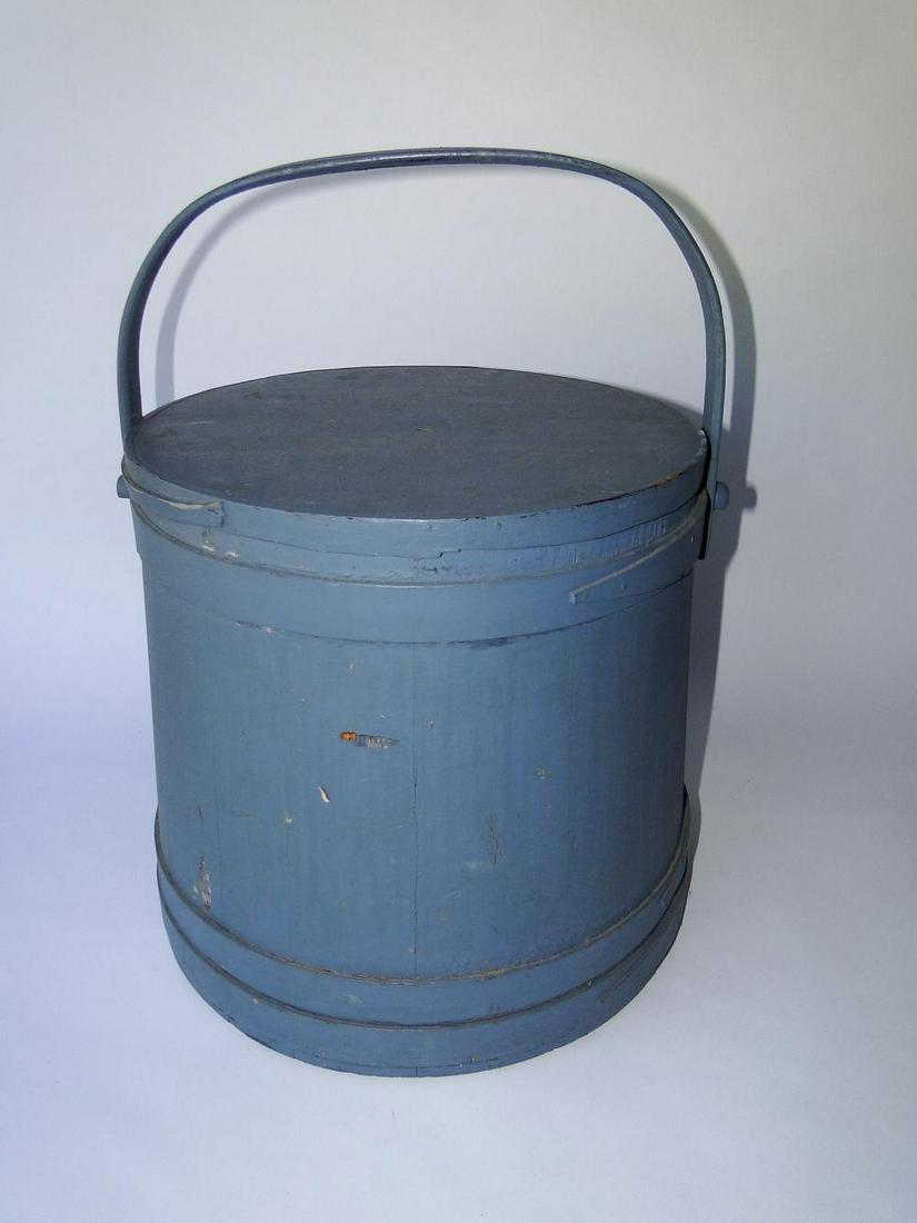 19TH C PAINTED FIRKIN (1 of 3)