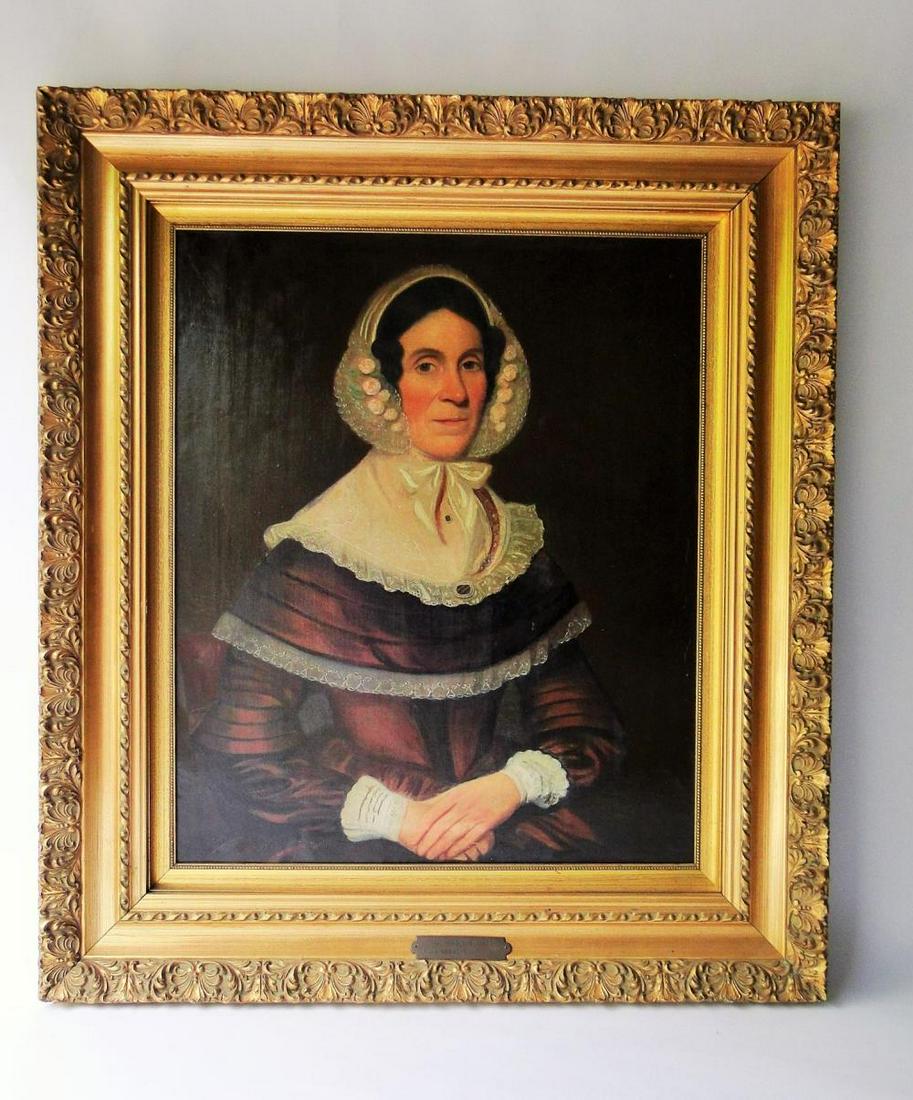EARLY LADY PORTRAIT BY JACOB VERREYT: EARLY LADY PORTRAIT BY JACOB VERREYT, PORTRAIT OF MME. MARIE TISSOT, ARTIST JACOB VERREYT, ( 1770-1832 ), ORIGINAL GOLD GILT FRAME, EXCELLENT CONDITION, 25 X 30 / FRAME 36 X 41