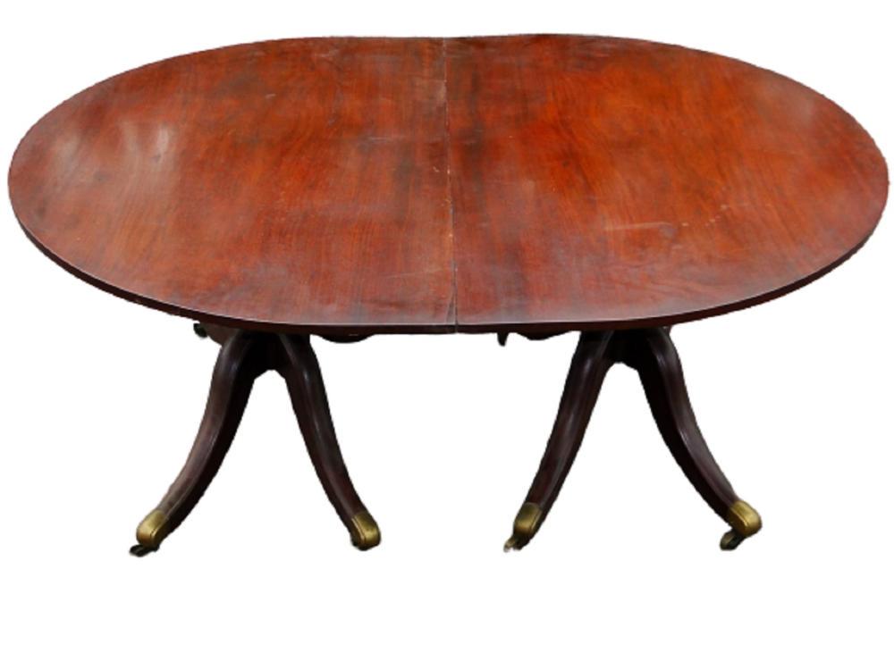 EARLY 19TH C BOSTON DINING TABLE (1 of 3)