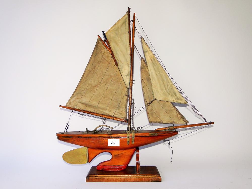 ANTIQUE FOLK ART SHIP MODEL: ANTIQUE FOLK ART SHIP MODEL, WITH STAND 22 X 23