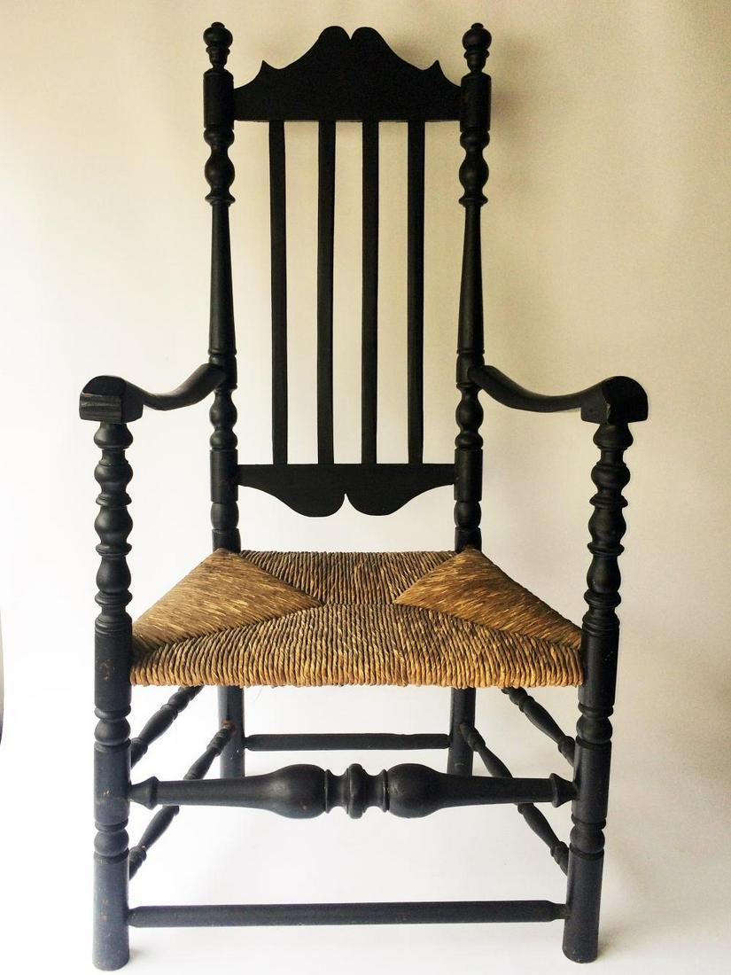 18TH C BANISTER BACK ARM CHAIR (1 of 3)