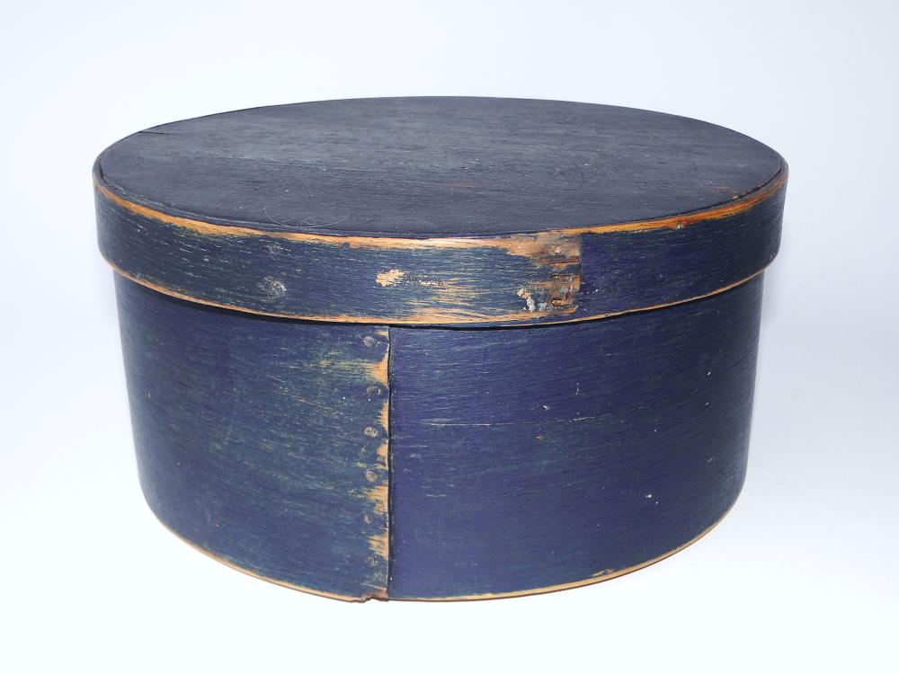 19TH C BLUE PAINTED PANTRY BOX (1 of 4)