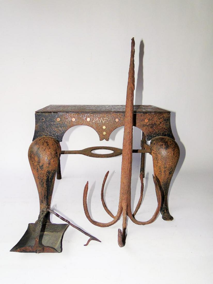 PRIMITIVE 18TH C IRON LOT (1 of 3)