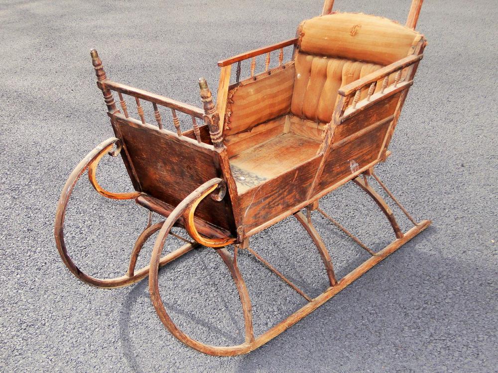 19TH C VICTORIAN PUSH SLED (1 of 4)
