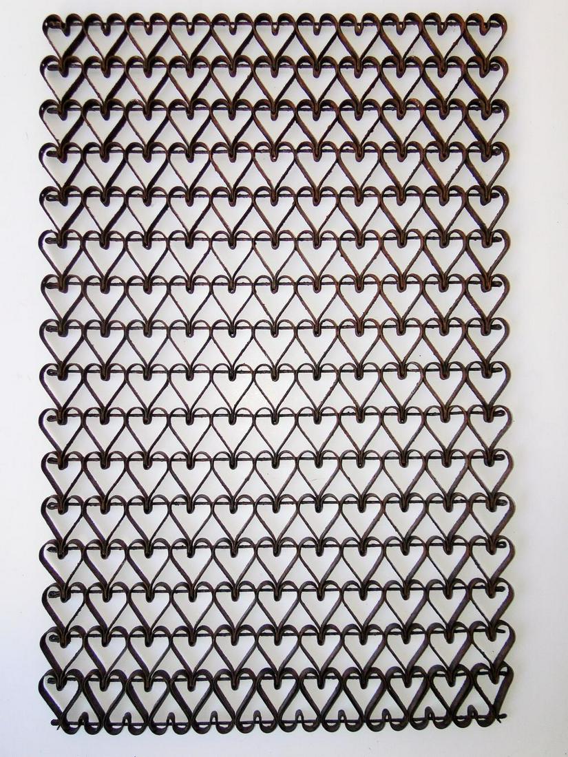 EARLY IRON HEART FORMED DOOR MAT (1 of 2)