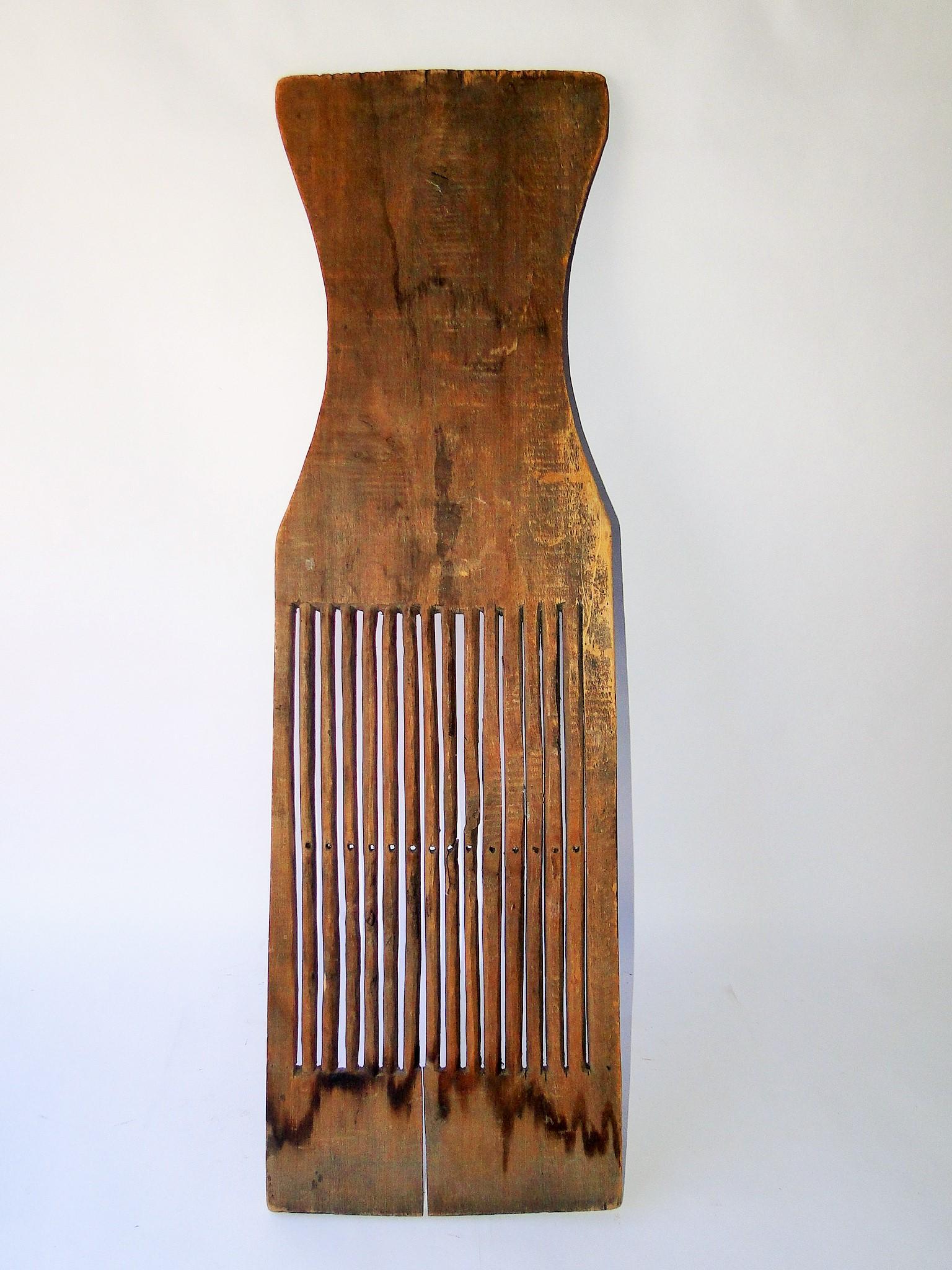 18TH C TAPE LOOM RARE OVERSIZE, 40.5 X 12 (1 of 3)