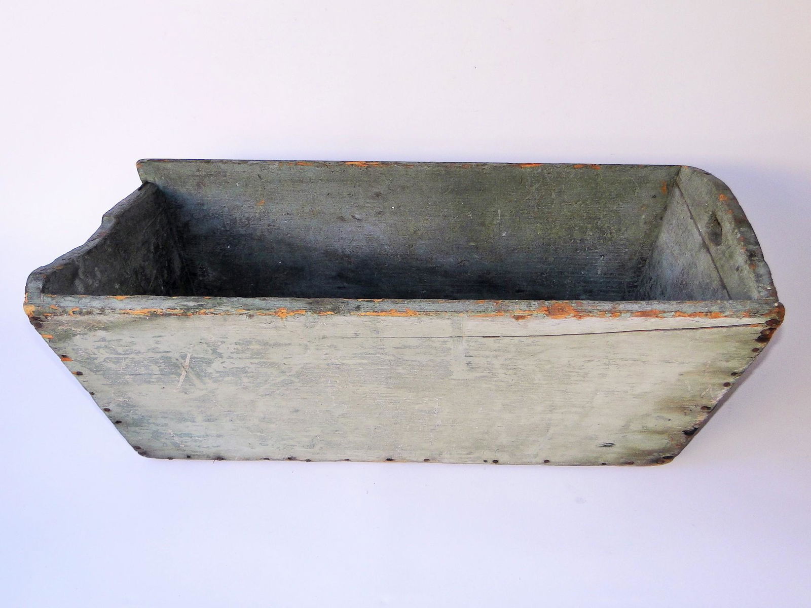 OPEN PAINTED DOUGHBOX, ORIGINAL PAINT, AS OUND, SOLID, (1 of 2)