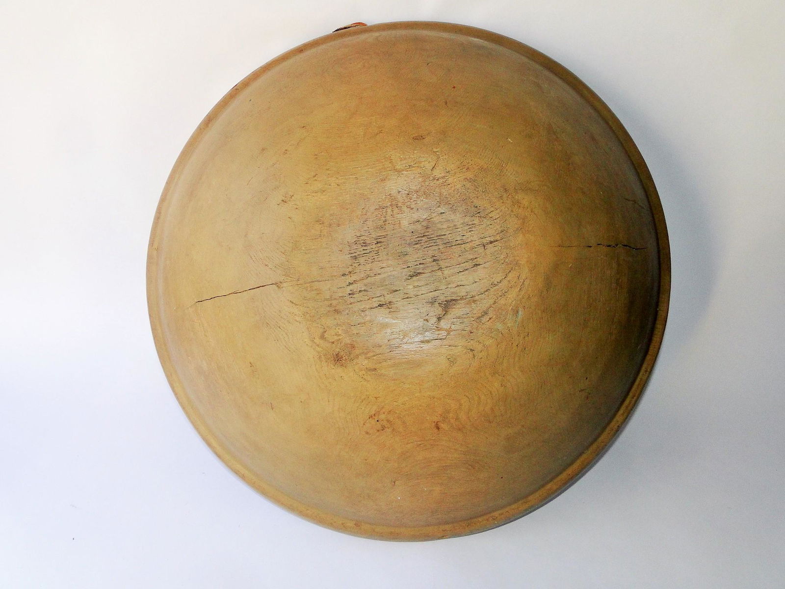 19TH C HUGE WOODEN DOUGH BOWL, PAINTED , 24 X 7 (1 of 5)