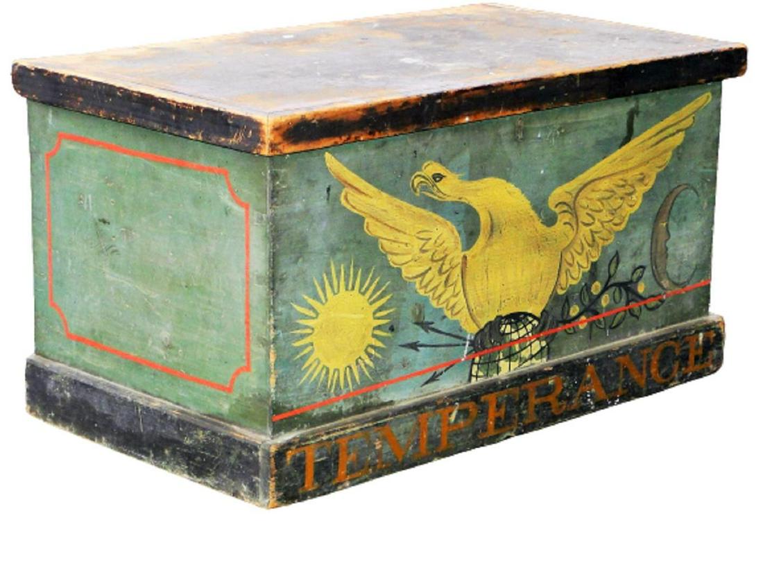 GREAT 19TH C PATRIOTIC DECORATED BOX OF AN AMERICAN (1 of 13)