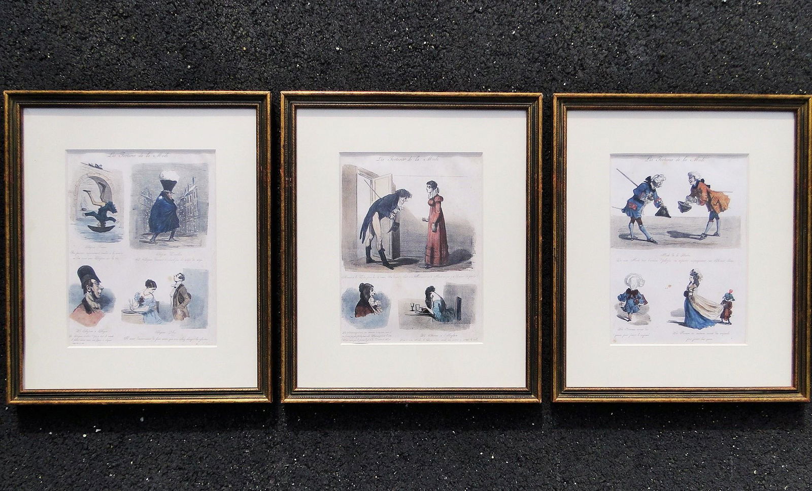 GROUPING OF THREE FRENCH PRINTS, 17 X 21 (1 of 1)