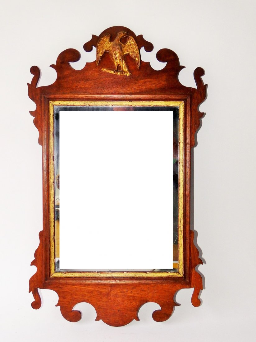 EARLY 18TH C CHIPPENDALE MIRROR (1 of 2)