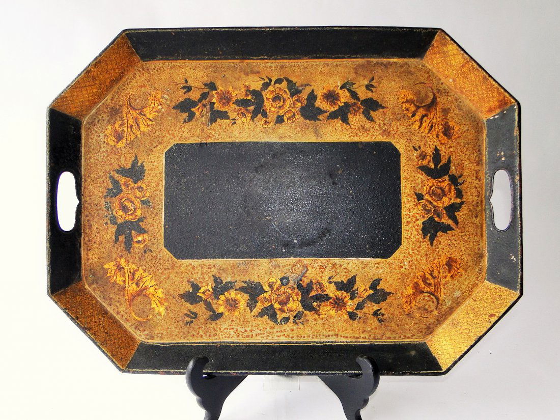 19TH C TOLE PAINTED TRAY (1 of 2)