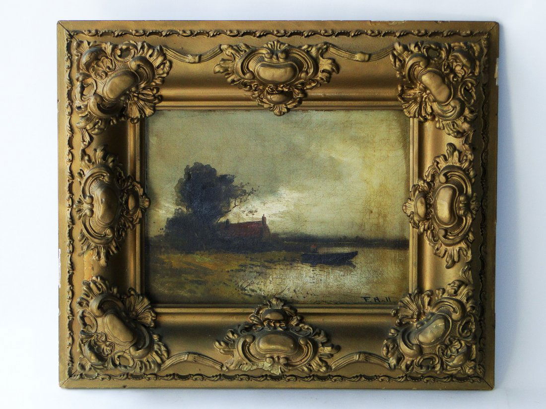 FREDERICK HALL POND SCENE PAINTING (1 of 3)