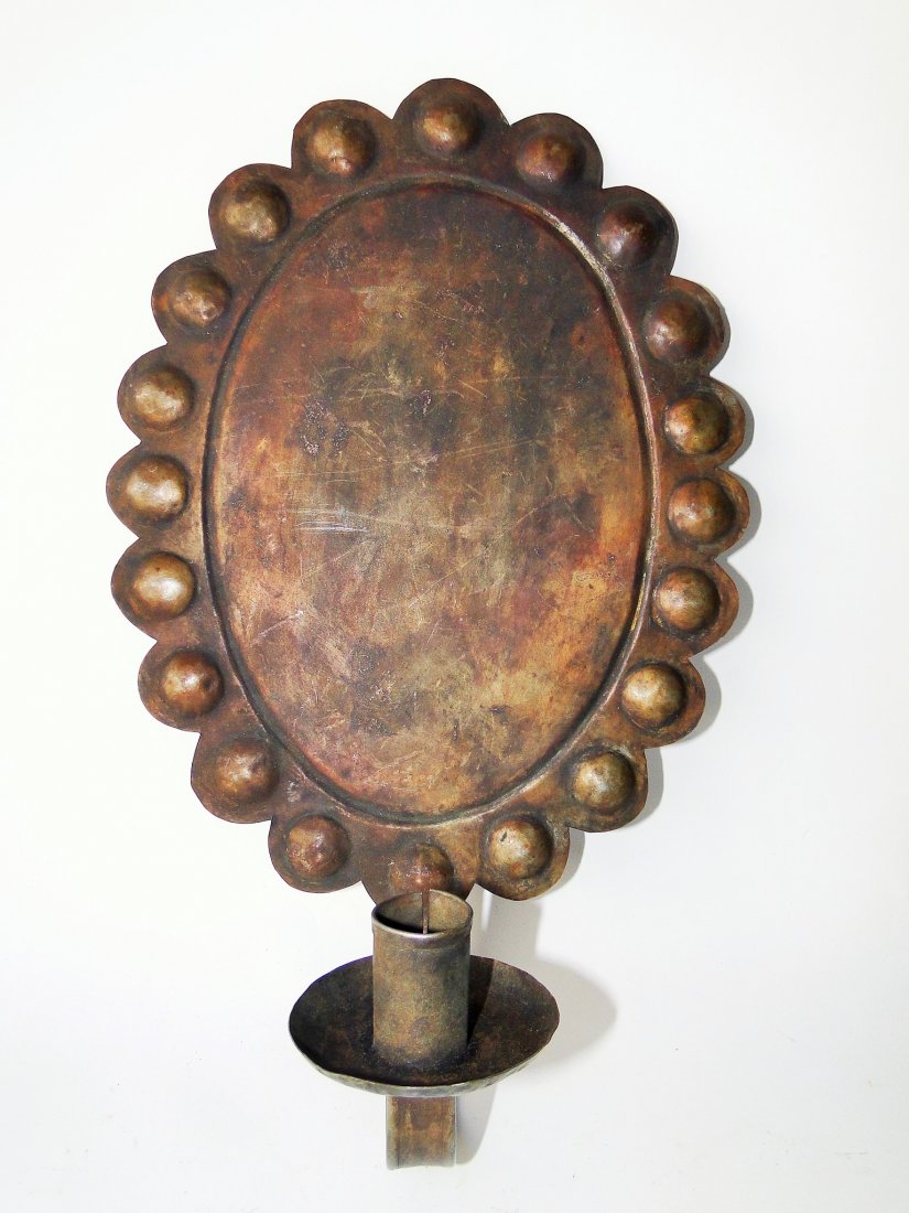 18TH C TIN CANDLE SCONCE (1 of 2)