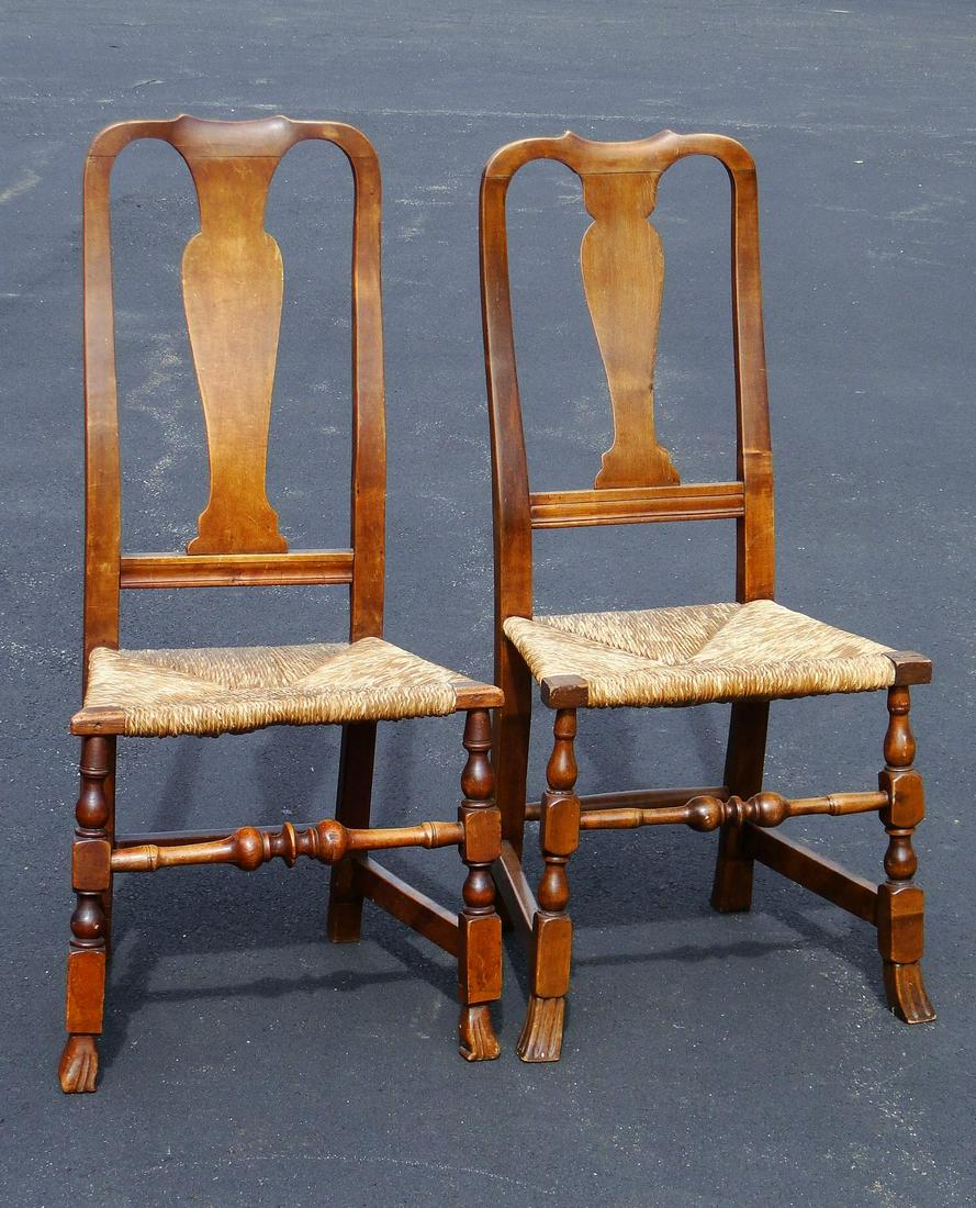 TWO 18TH C QUEEN ANNE SIDE CHAIRS (1 of 1)