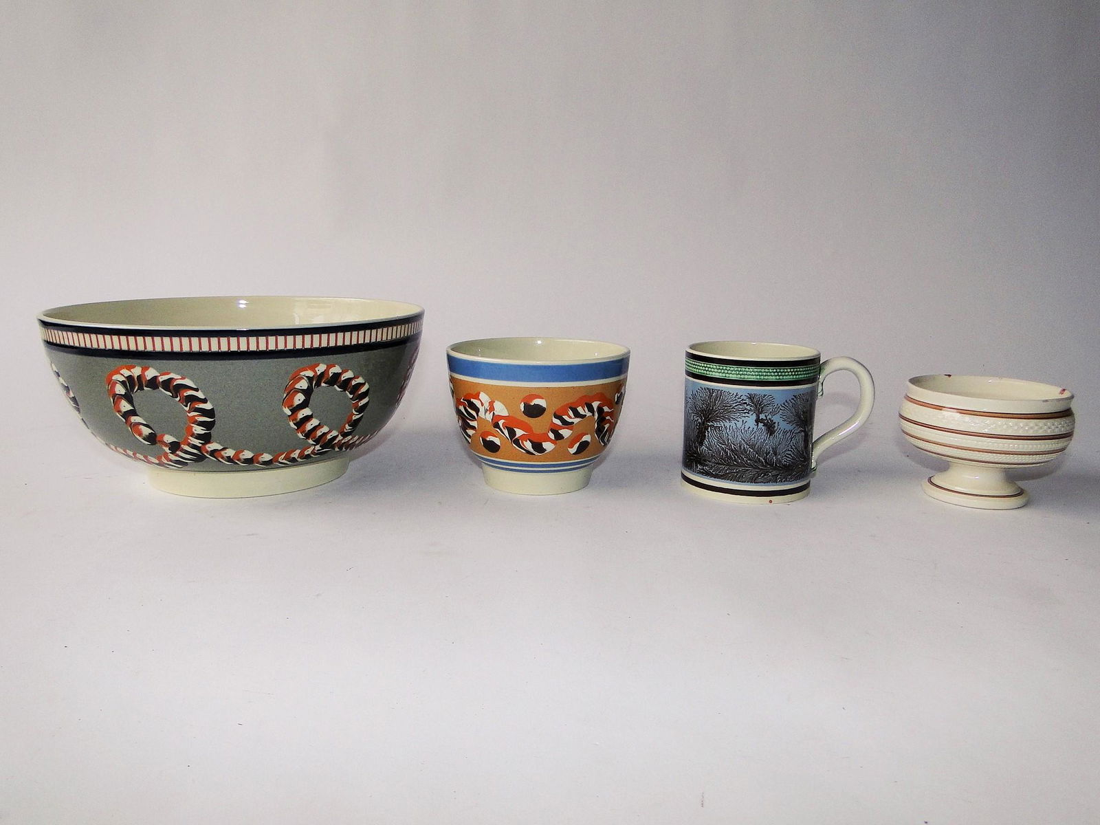 GROUPING OF FOUR MOCHAWARE ITEMS (1 of 2)