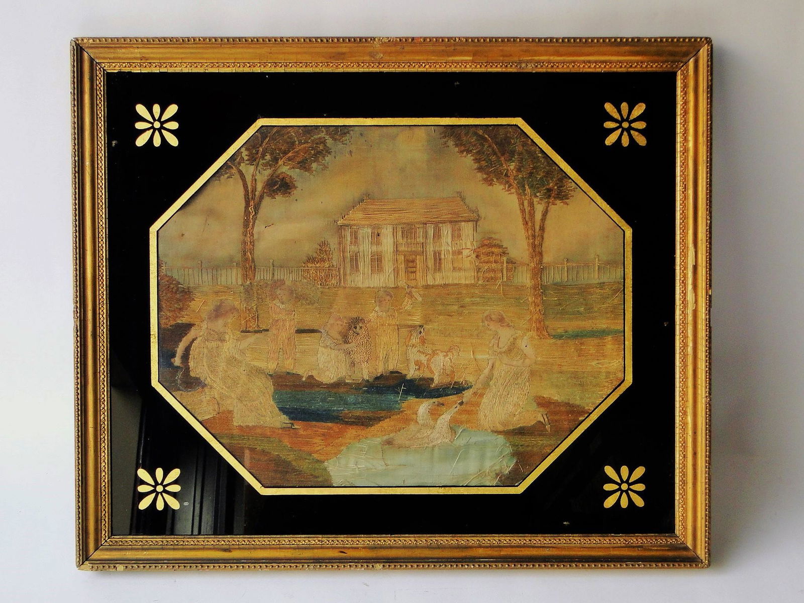 A FINE 19TH C NEEDLEWORK PICTURE (1 of 3)