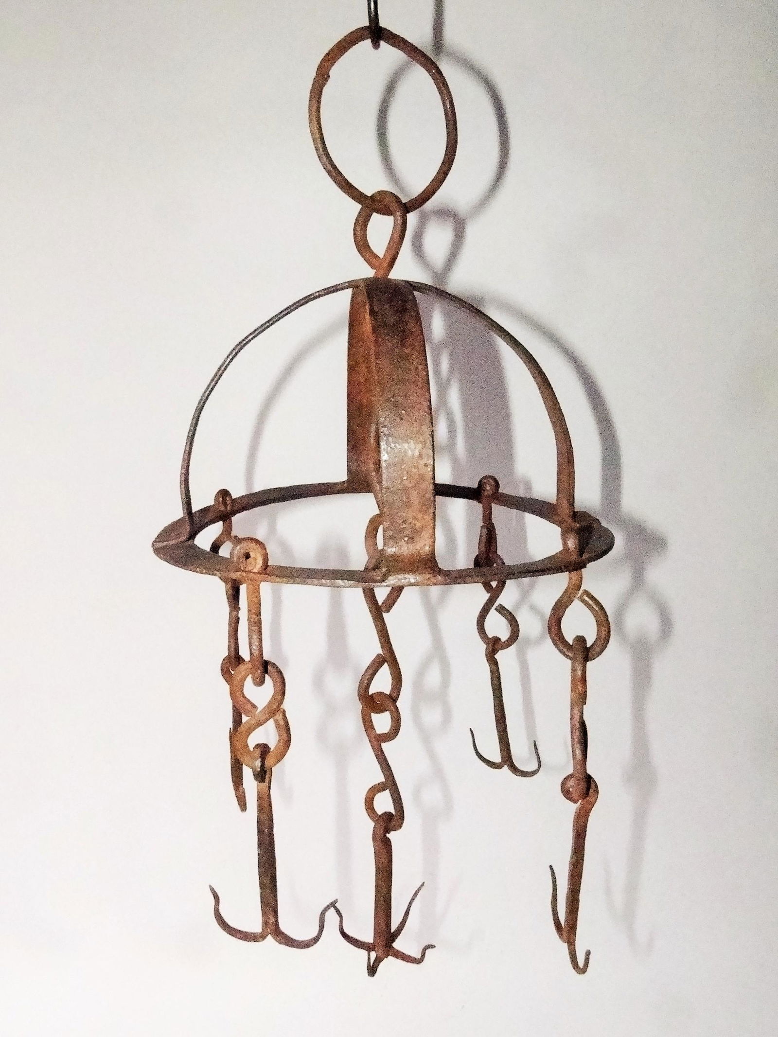 18TH C IRON CIRCULAR GAME HOLDER (1 of 2)
