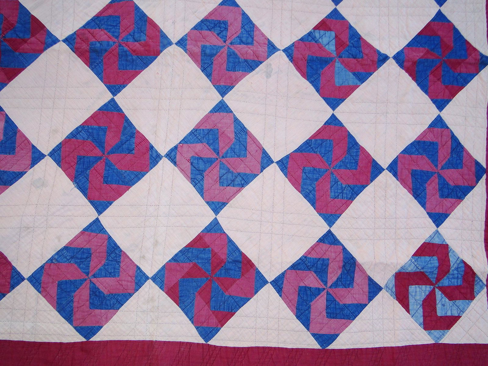 EARLY AMERICAN PINWHEEL QUILT (1 of 3)