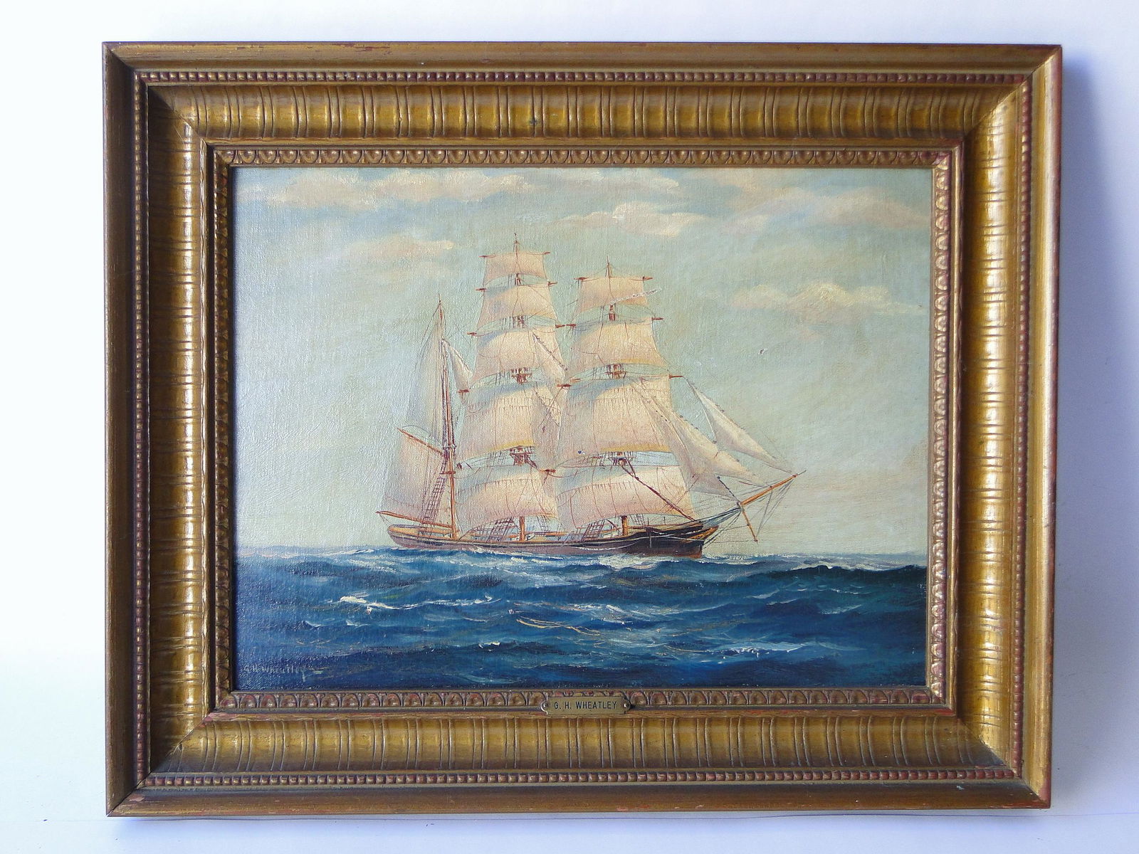 HOMEWARD BOUND SHIP PAINTING G H WHEATLEY (1 of 4)