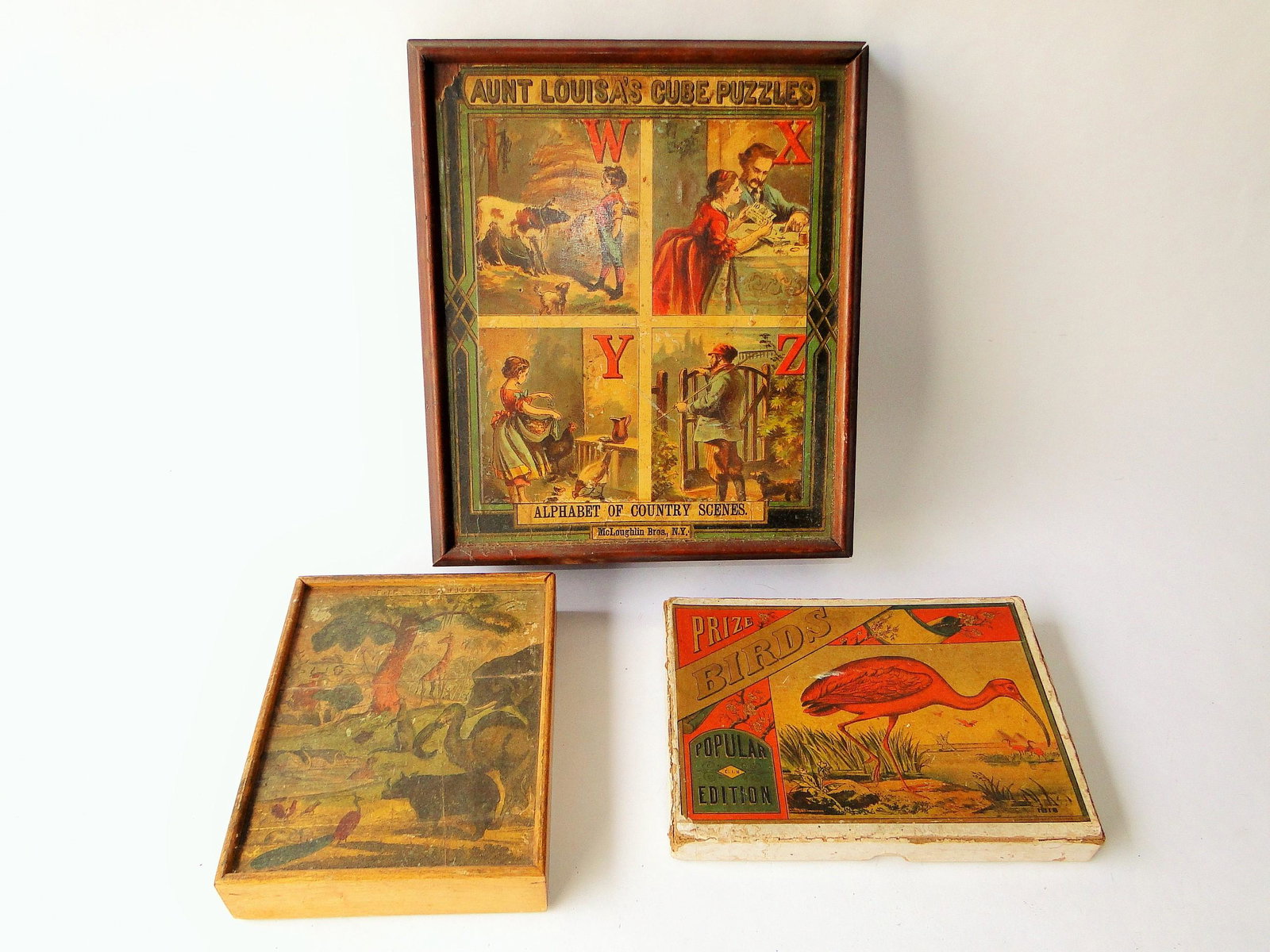 GROUPING OF PUZZLES, BOXES: GROUPING OF PUZZLES, BOXES, BIRD BOX EMPTY