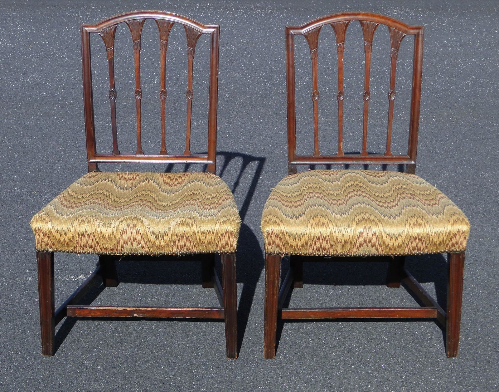 PAIR 18TH C CHIPPENDALE CHAIRS (1 of 3)