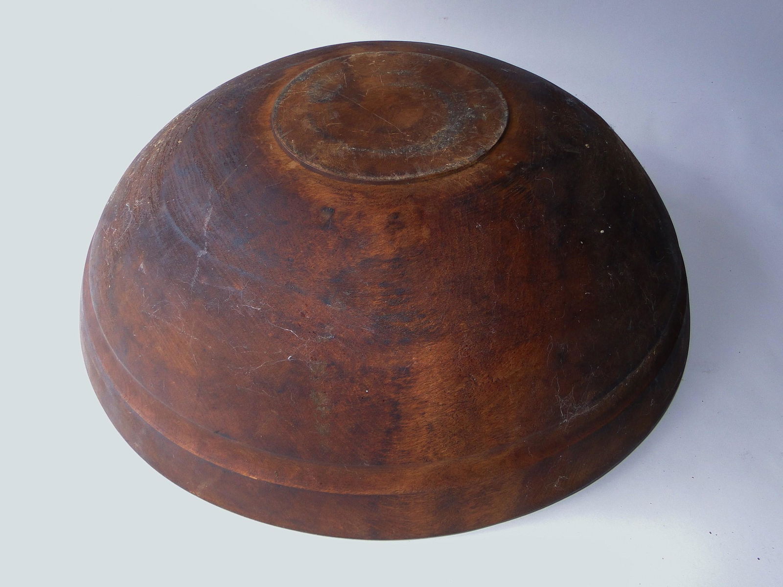 LARGE PRIMITIVE WOODEN DOUGH BOWL (1 of 4)