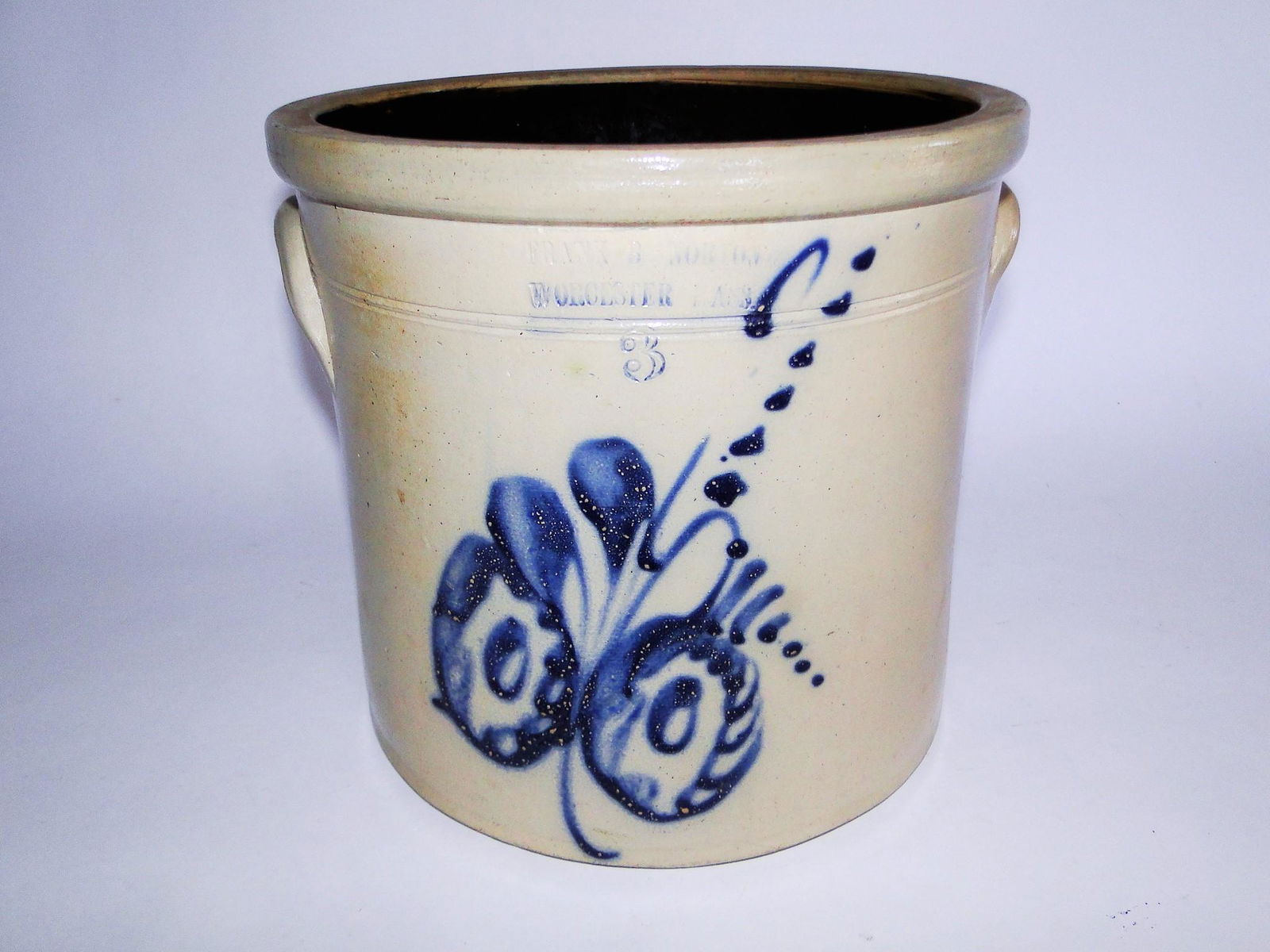 19TH STONEWARE CROCK FRANK B NORTON (1 of 2)