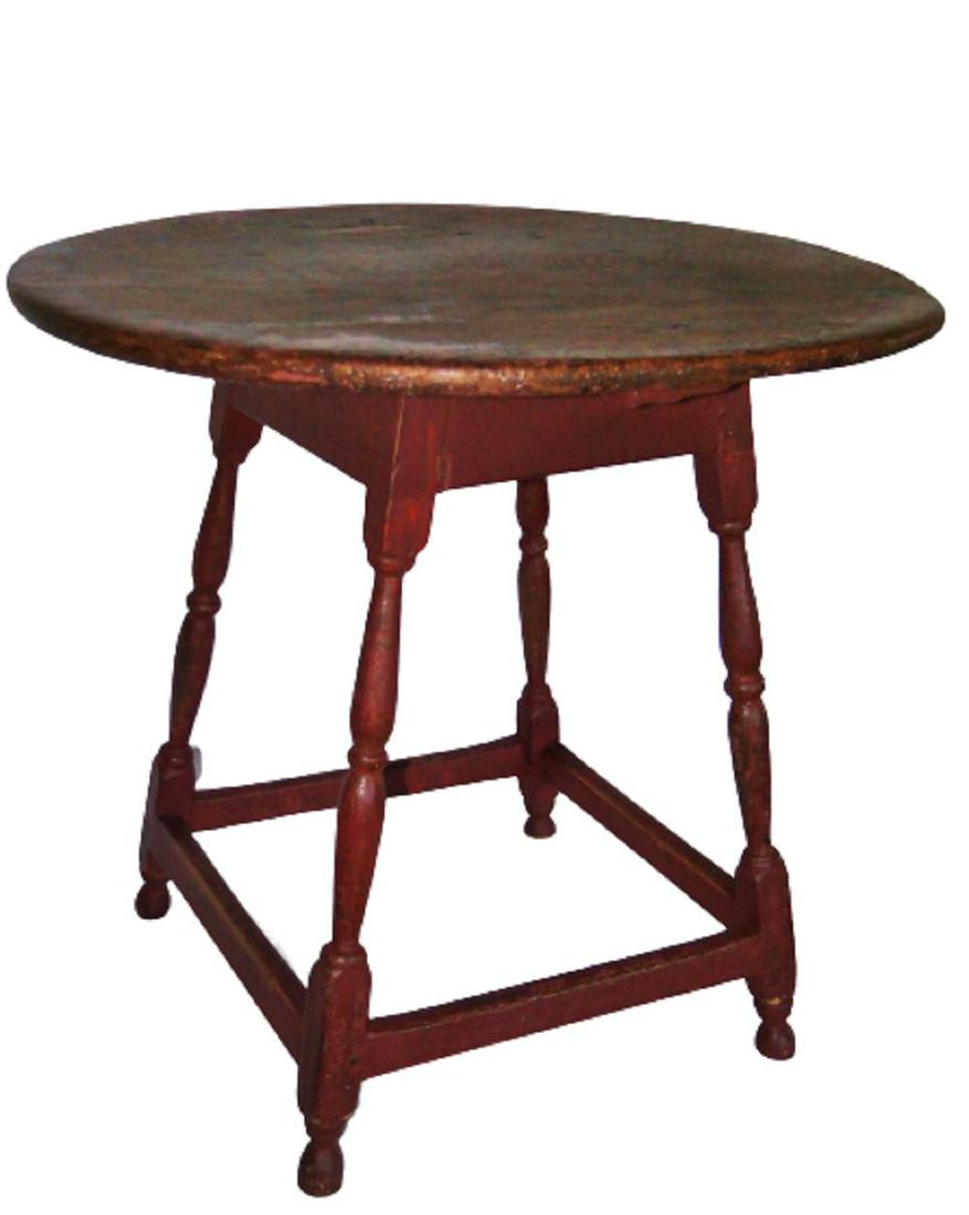 18TH C SPLAYED LEG PAINTED TAVERN TABLE (1 of 7)