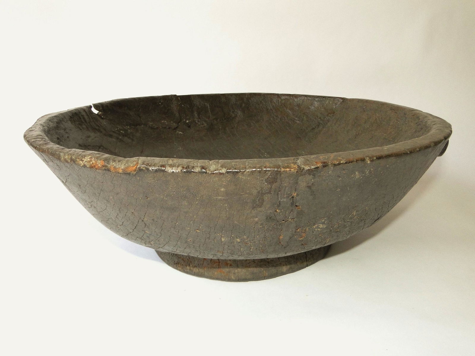 LARGE PILGRIM CENTURY HAND HEWN BURL BOWL (1 of 3)