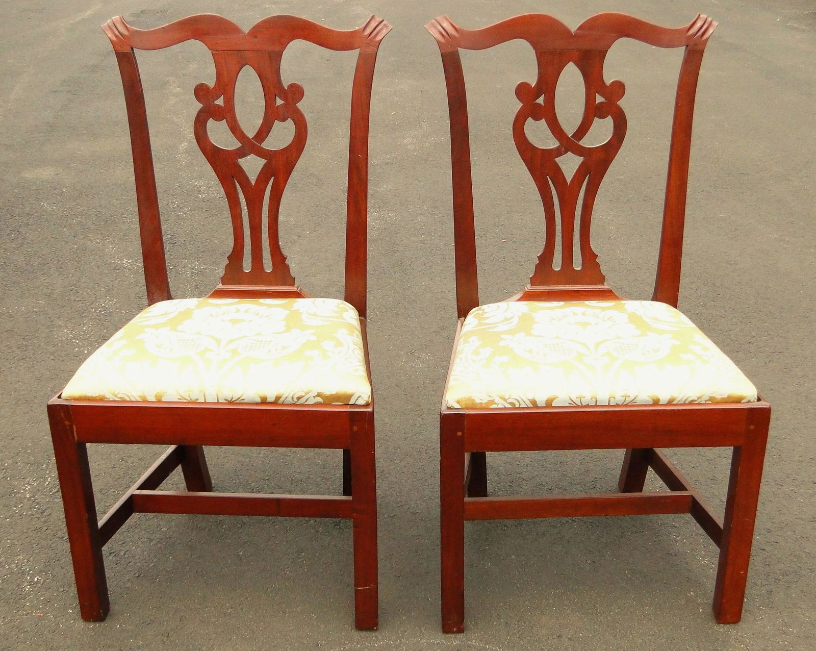PAIR CHAPIN SCHOOL CHIPPENDALE SIDE CHAIRS (1 of 3)