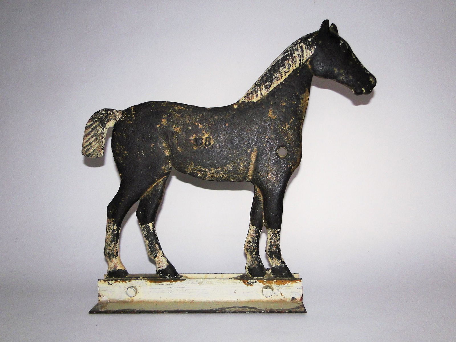 C. 1900 PAINTED CAST IRON WINDMILL WEIGHT (1 of 2)