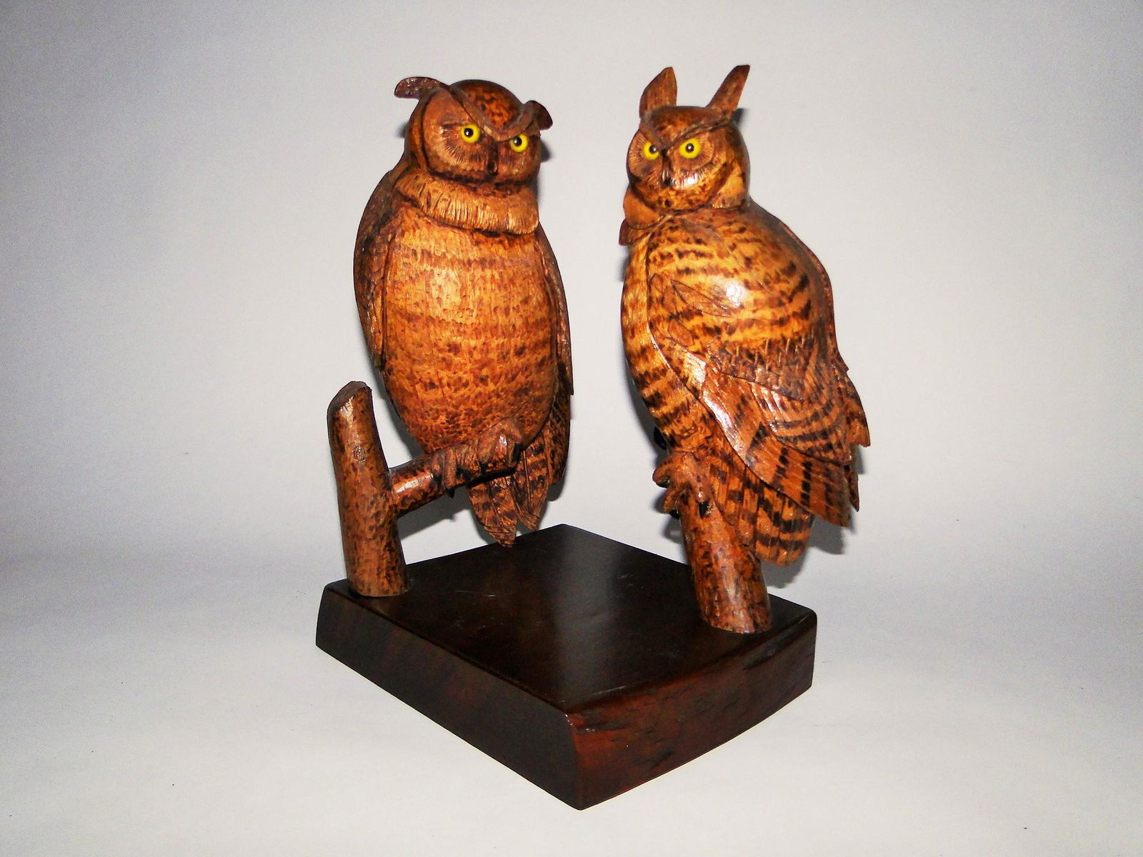 FOLK ART CARVED OWLS (1 of 4)