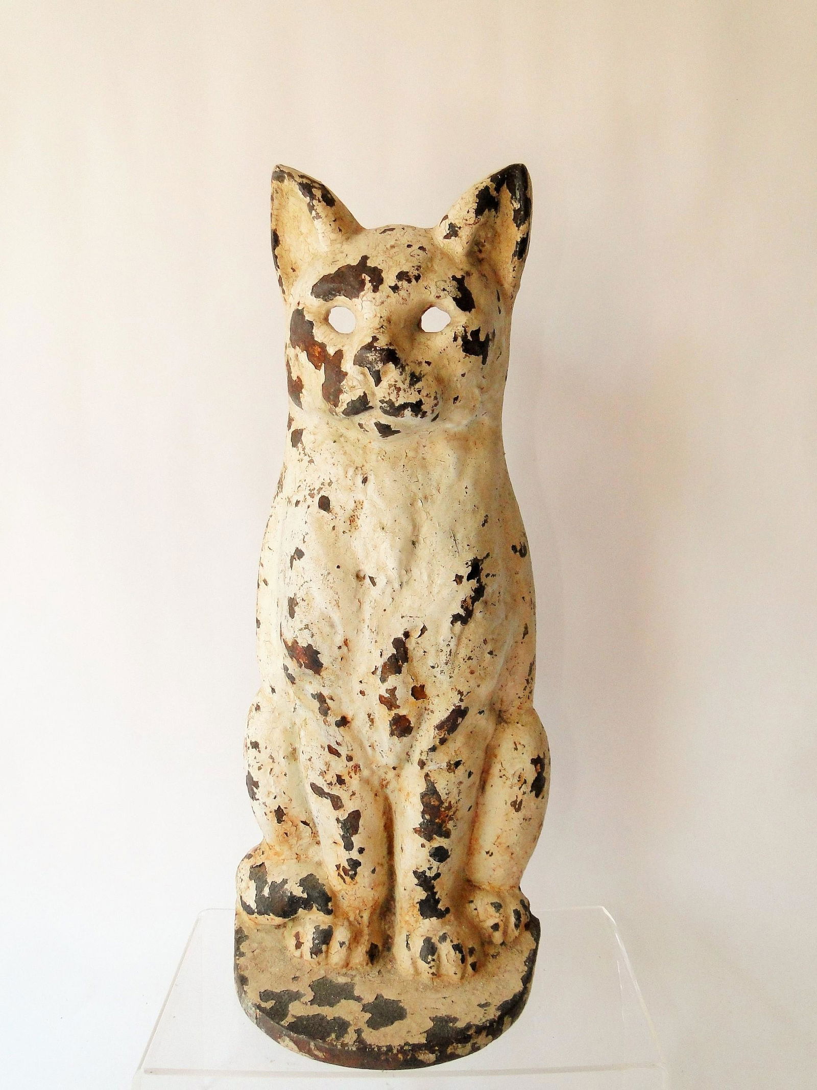 LARGE PAINTED CAST IRON CAT DOORSTOP (1 of 1)