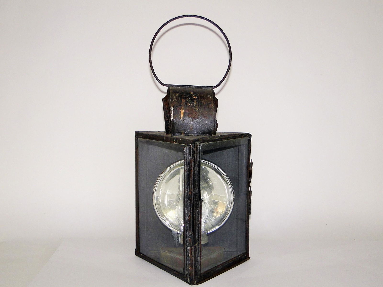 EARLY TRIANGULAR TIN LANTERN (1 of 4)