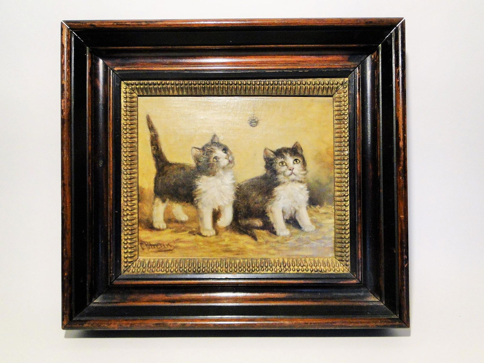 O/C PAINTING TWO PLAYFUL KITTENS (1 of 4)