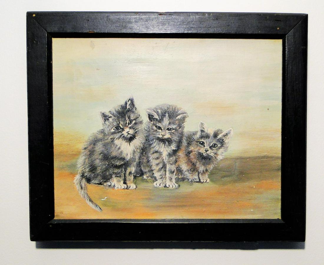 O/C PAINTING OF THREE KITTENS (1 of 1)