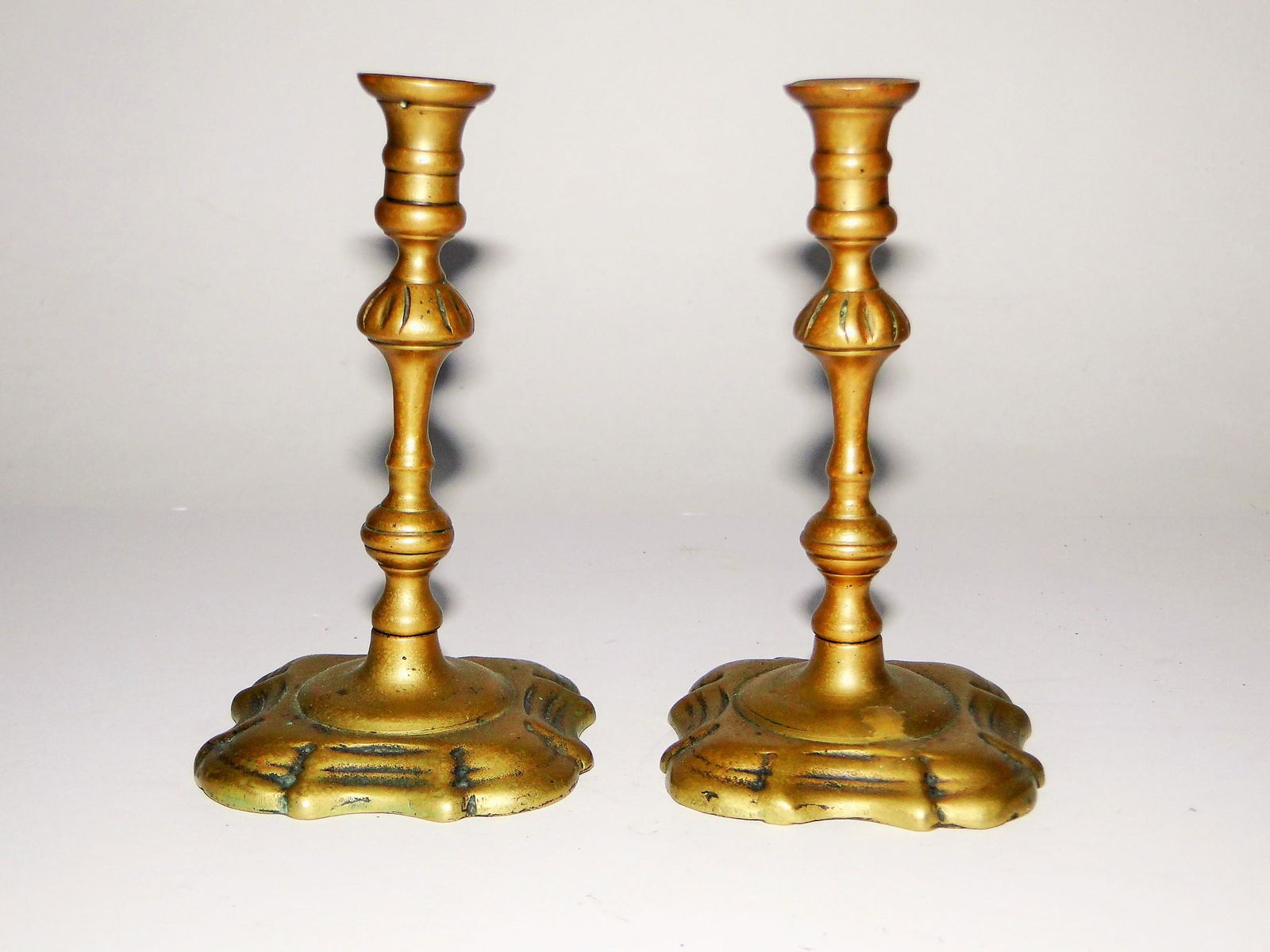 PAIR BRASS CANDLESTICKS (1 of 2)
