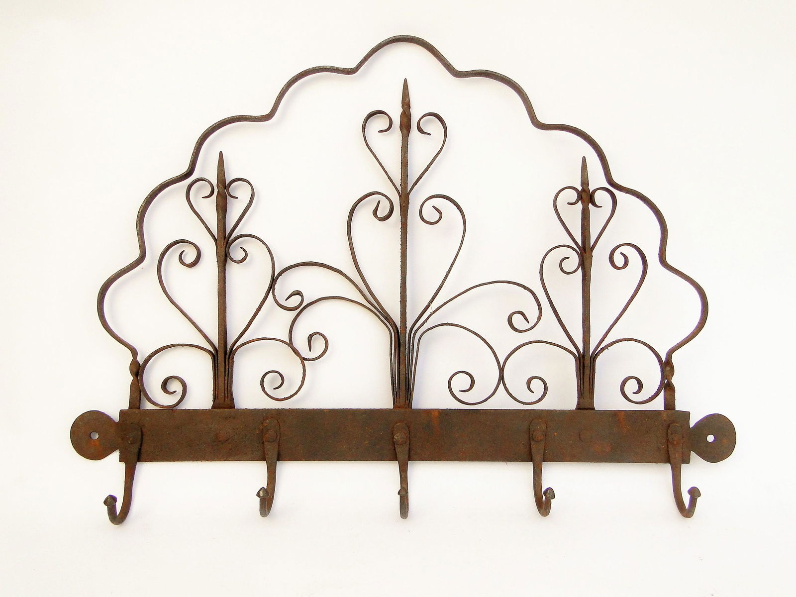 19TH C IRON HOOK RACK (1 of 5)