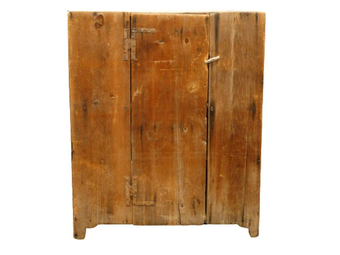 EARLY 19TH C CUPBOARD W/ H L HINGES (1 of 6)