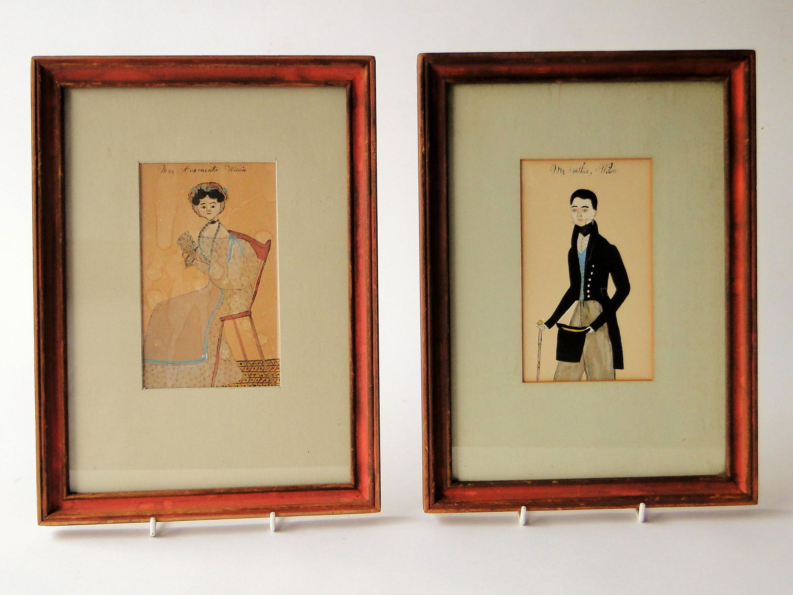 19TH C MINIATURE PORTRAIT PAINTINGS (1 of 2)