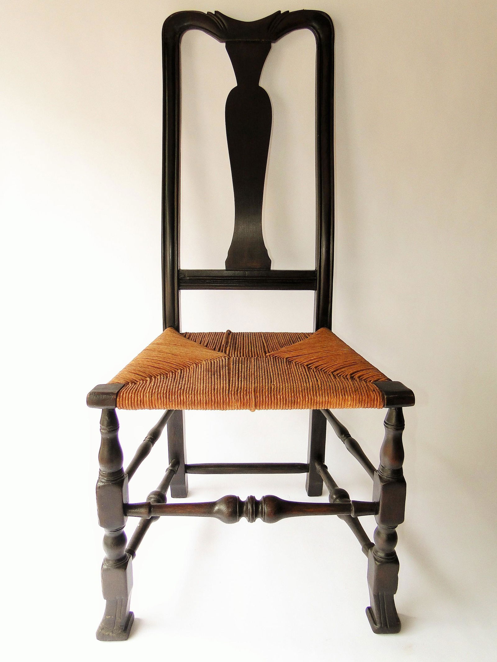 18TH C SPANISH FOOT SIDE CHAIR (1 of 4)