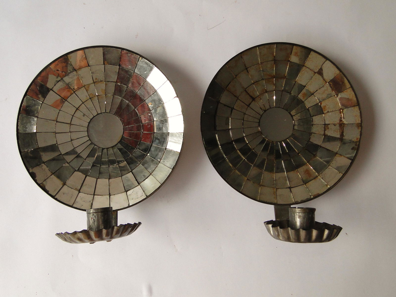 PAIR 19TH C MIRRORED SCONCES (1 of 4)