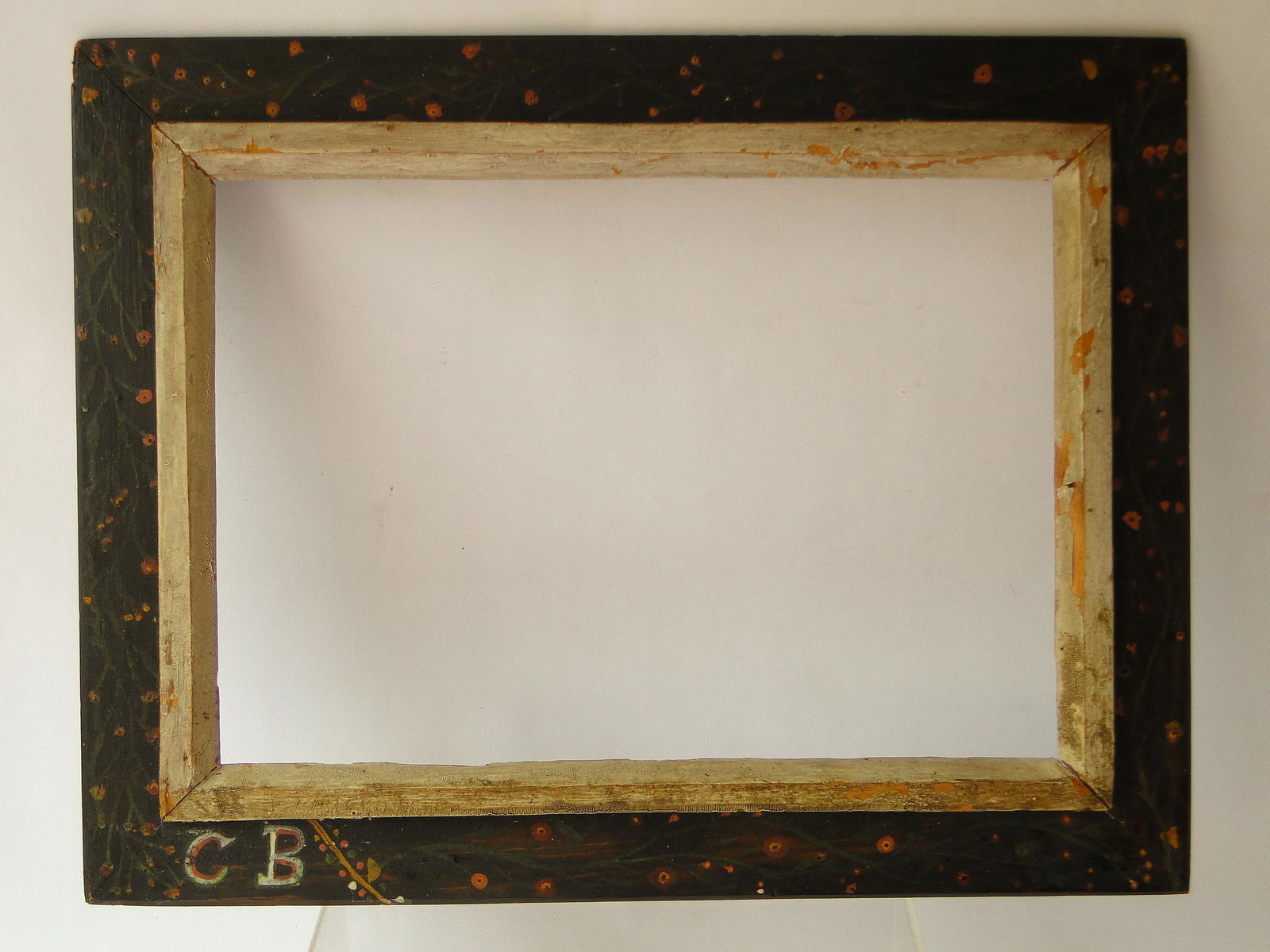 EARLY FOLK ART PAINTED FRAME (1 of 2)