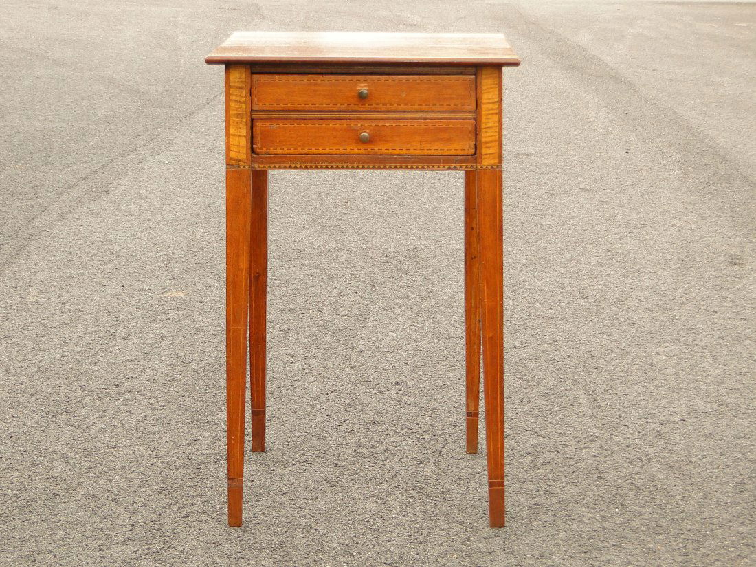 RARE SEYMOUR SCHOOL HEPPLEWHITE TWO DRAWER STAND (1 of 4)