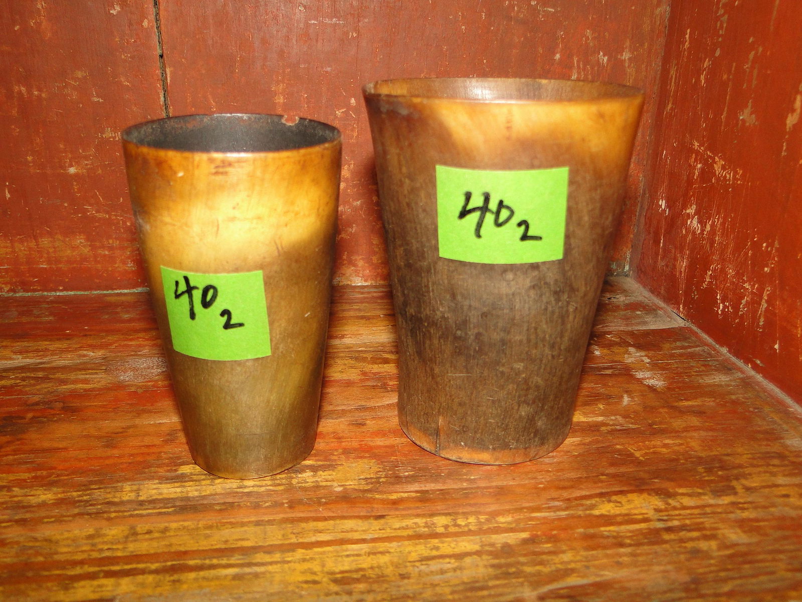 TWO EARLY HORN CUPS (1 of 2)