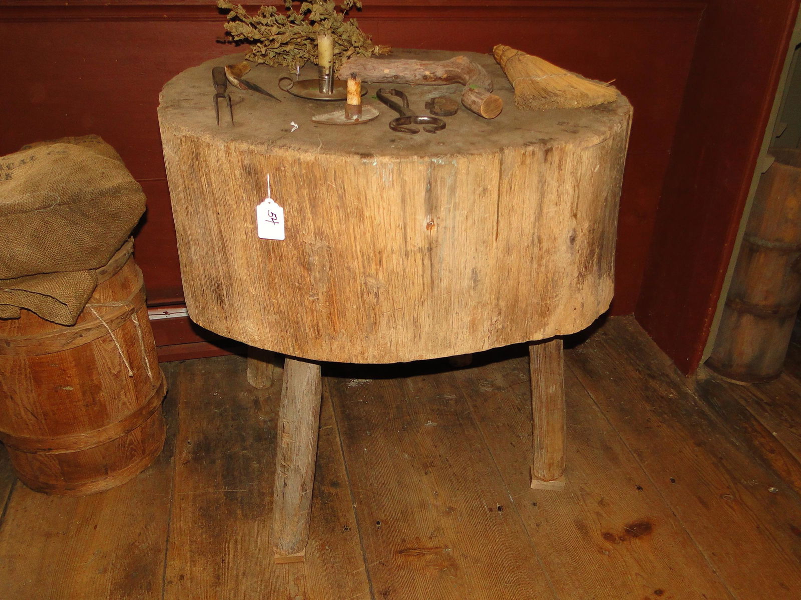 LARGE PRIMITIVE CHOPPING BLOCK (1 of 2)