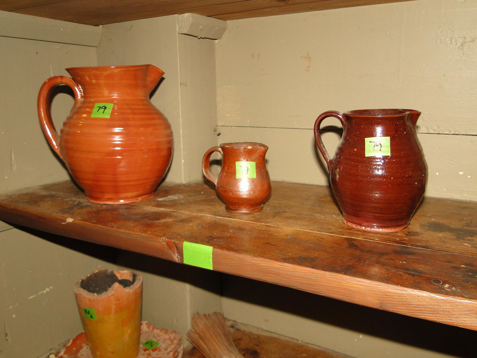 GROUPING OF REDWARE PITCHERS (1 of 1)