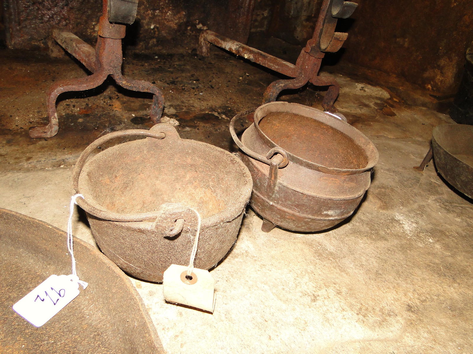TWO EARLY IRON POTS (1 of 1)