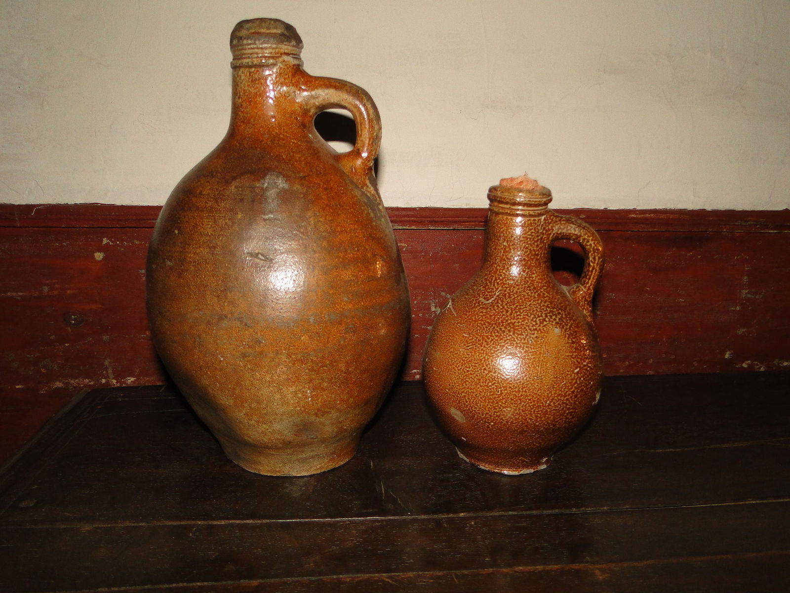 TWO STONEWARE JUGS (1 of 3)